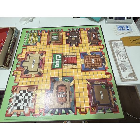 VINTAGE 1986 PARKER BROTHERS CLUE DETECTIVE MYSTERY CLASSIC BOARD GAME COMPLETE - Picture 5 of 7